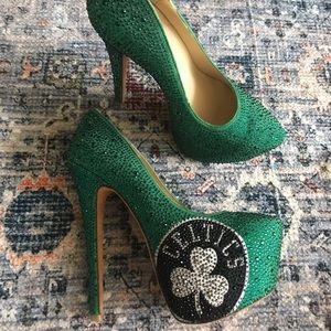 HerStar limited edition Swarovski crystal platform heels.